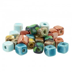 Cubo de Cerámica Esmaltada (~6.5mm) (Ø2mm)