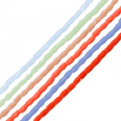 Entrepieza de Vidrio Tubo Facetado ~2x4mm (~85pcs/tira)