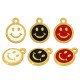 Colgante Carita sonriente de Metal Zamak Esmaltado 12mm