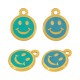 Colgante Carita sonriente de Metal Zamak Esmaltado 12mm