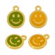 Colgante Carita sonriente de Metal Zamak Esmaltado 12mm