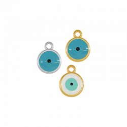 Colgante de Metal Zamak Esmaltado Ojo de Buena Suerte 10mm