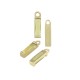Colgante de Metal Laton Rectangular con Cristal 9x13mm