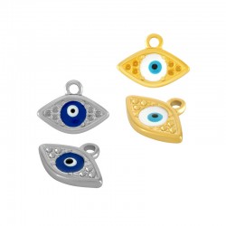 Colgante de Acero Inoxidable 304 Ojo con Esmalte 12x9mm