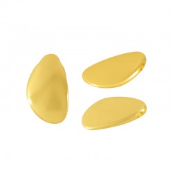 Colgante de Metal Zamak Oval Irregular 18x30mm (Ø2.5mm)