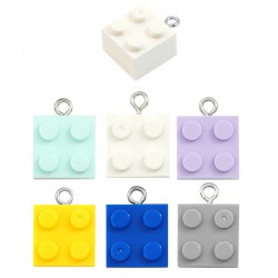 Colgante Poliesterico Bloque Cuadrado 16mm