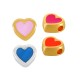 Pasador de Metal Zamak Corazón con Esmalte 9mm(Ø2.2mm)