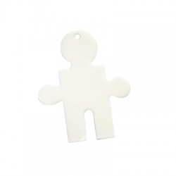 Plexi Acrylic Pendant Puzzle Piece 39x50mm