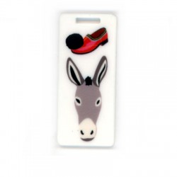 Plexi Acrylic Tag Donkey Shoe 24x55mm