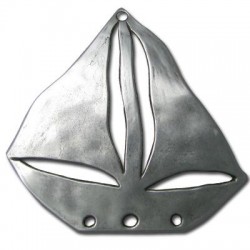 Colgante de Metal Zamak Barco 79x75mm