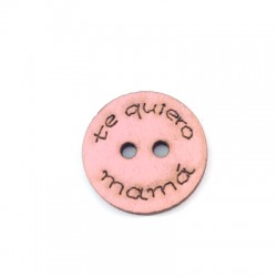 Botón de Madera con ´´te quiero mamá´´ 18mm
