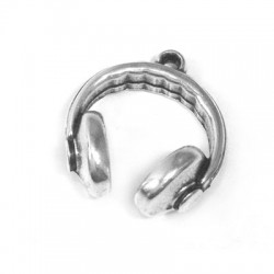 Colgante de Metal Zamak Auriculares 22x21mm