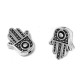 Colgante de Metal Zamak Mano de Hamsa 10x12mm (Ø1.5mm)