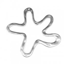 Colgante de Metal Zamak Estrella de Mar Irregular 74x70mm