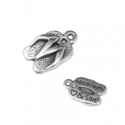 Colgante de Metal Zamak Chanclas 13x10mm