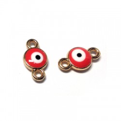 Conector de Metal Esmaltado Redondo Ojo 8x14mm