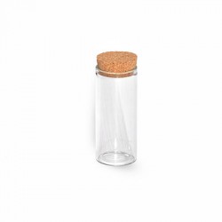 Botella de Vidrio con Corcho 30x70mm/27mm