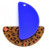 Marrón Oscuro Leopardo/ Azul