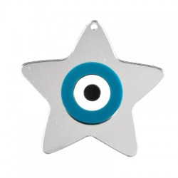 Colgante de Metacrilato Estrella con Ojo 65x70mm