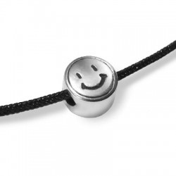 Entrepieza de Metal Zamak Redonda Sonrisa 7x4mm (Ø 2mm) (grosor 4.4mm)