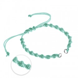 Pulsera Semiacabada de Macrame Torcido con 2 Anillas 5/3x1mm
