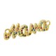 Conector de Metal Laton ´´MAMA´´ con Circonitas 26X8mm