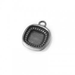 Colgante de Metal Zamak Base Cuadrada 11mm (Inter. 10mm)