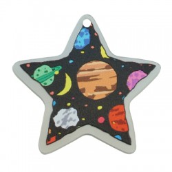 Colgante de Metacrilato Estrella Espacial 44x42mm