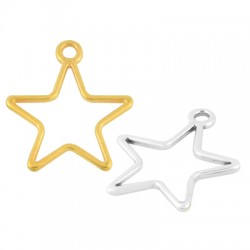 Colgante de Metal Zamak Estrella 21mm