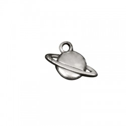 Colgante de Metal Zamak Planeta Saturno 15x8mm
