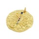 Colgante Metal Latón Redondo Signo Escorpio Circonitas 21mm