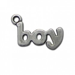 Colgante de Metal Zamak "Boy" 14x25mm