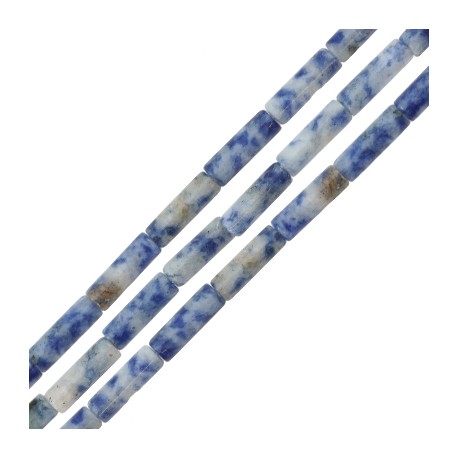 Tubo de Piedra Semipreciosa Sodalita 4x13mm (30uds) (Ø1mm)