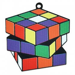 Colgante de Metacrilato Cubo de Rubik 46x48mm