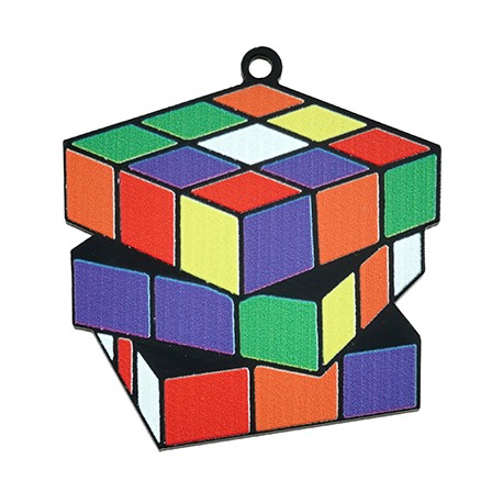 Colgante de Metacrilato Cubo de Rubik 46x48mm