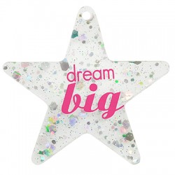 Colgante de Metacrilato Estrella "Dream Big" 52mm