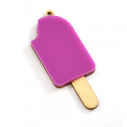 Colgante de Madera y Metacrilato Paleta Helado 61x25mm