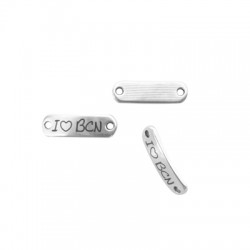 Conector de Metal Zamak 8x26mm con 'I LOVE BCN'