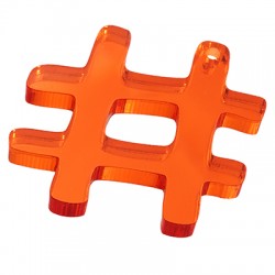 Colgante de Metacrilato símbolo de ''Hashtag'' 38mm