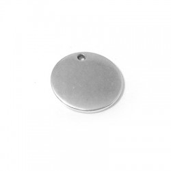 78411889 Colgante de Metal Zamak Chapa Redonda 15mm (Ø1.8mm)