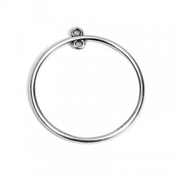 Colgante de Metal Zamak Circulo 40mm con 2 Anillos