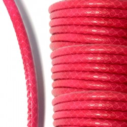 Cordón de Cuero Artificial Redondo Efecto Sepriente 5mm (5mtr/rollo)