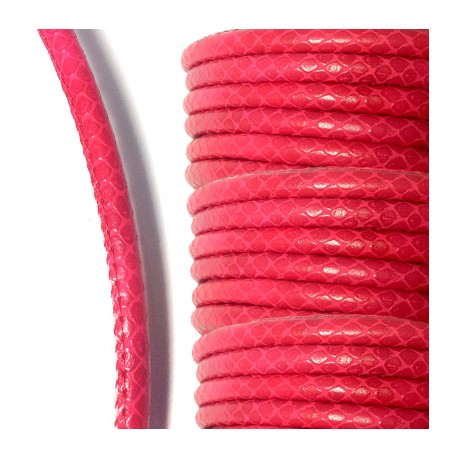 Cordón de Cuero Artificial Redondo Efecto Sepriente 5mm (5mtr/rollo)