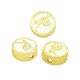 Entrepieza de Metal Latón Redondo ´´Fe´´ con Esmalte 10mm