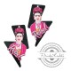 Pendientes de Metacrilato con Frida Kahlo ''REBEL'' 65x39mm