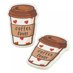 Pieza de Metacrilato Cafe ´´Coffe Lover´´ 23x33mm