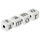 Cubo de Metal Latón "AMOR" 8mm (Ø3mm)