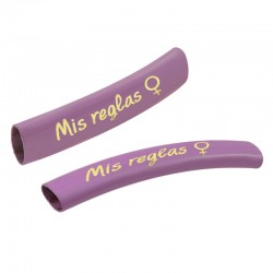 Tubo de Metal Latón con frase ´´Mis reglas´´ 6x35mm