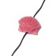 Entrepieza de Pasta de Coral Concha 10x7mm (Ø 1.5mm)