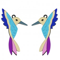 Colgante de Metacrilato Colibri 60x37mm (2pcs/Set)